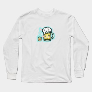 Shot and Beer Aqua Long Sleeve T-Shirt